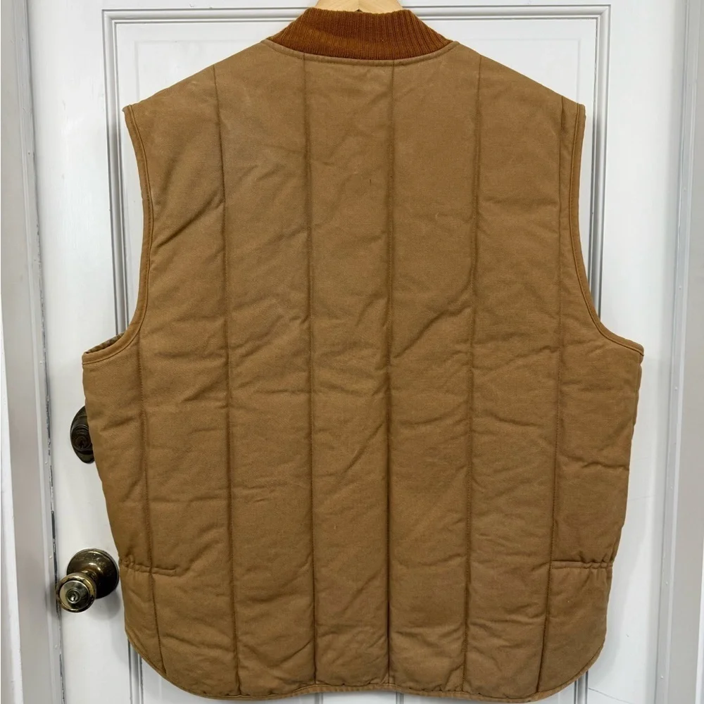True Vintage Walls Men's Tan Quilted Work Vest